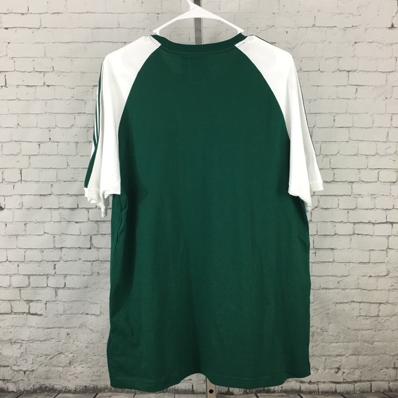 Adidas Men’s 2XL plus green white 3 stripes shirt - Picture 4 of 8